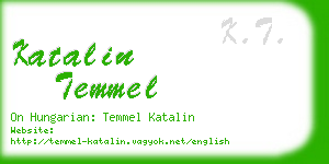 katalin temmel business card